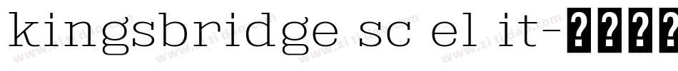 kingsbridge sc el it字体转换